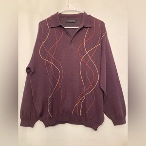 VITTORIO ROCCHETTI MILANO VINTAGE COLLAR V-NECK BUTTON DOWN CLOSURE SIZE MEDIUM